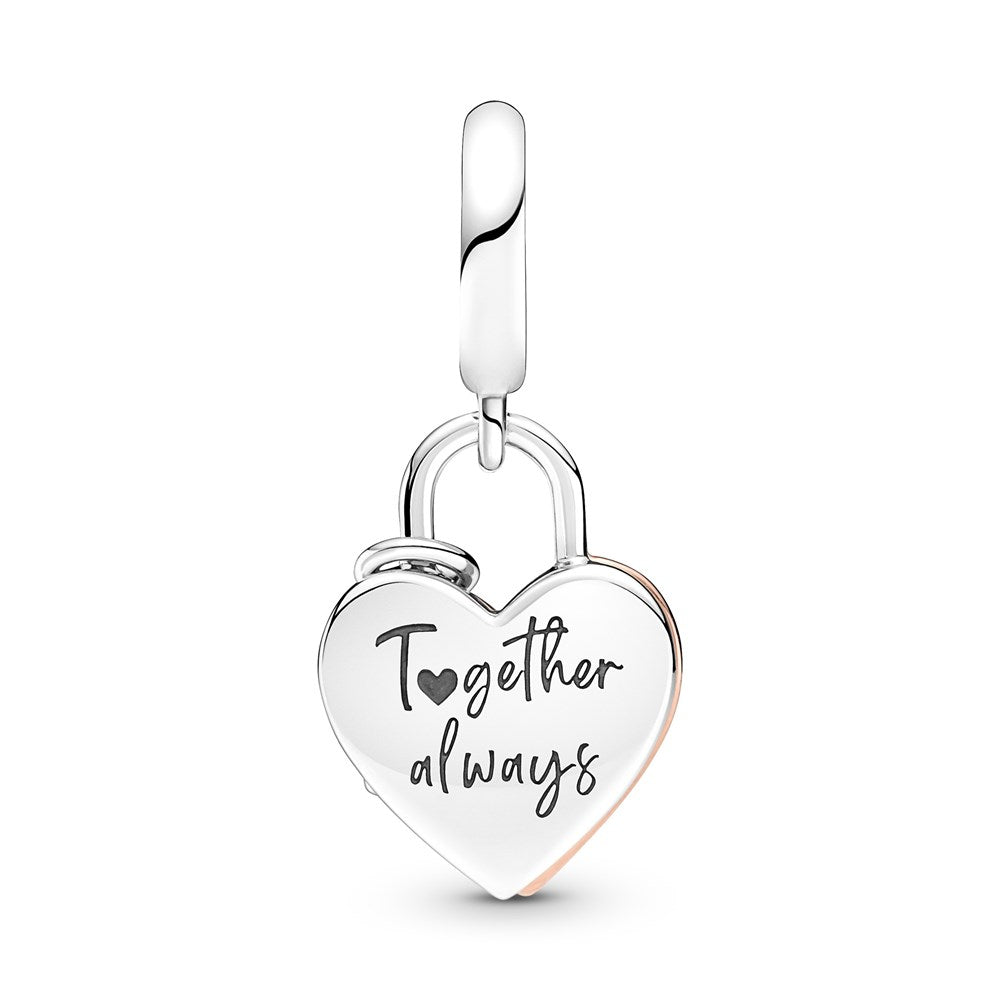 Pandora Mixed Metal Padlock & Heart Charm