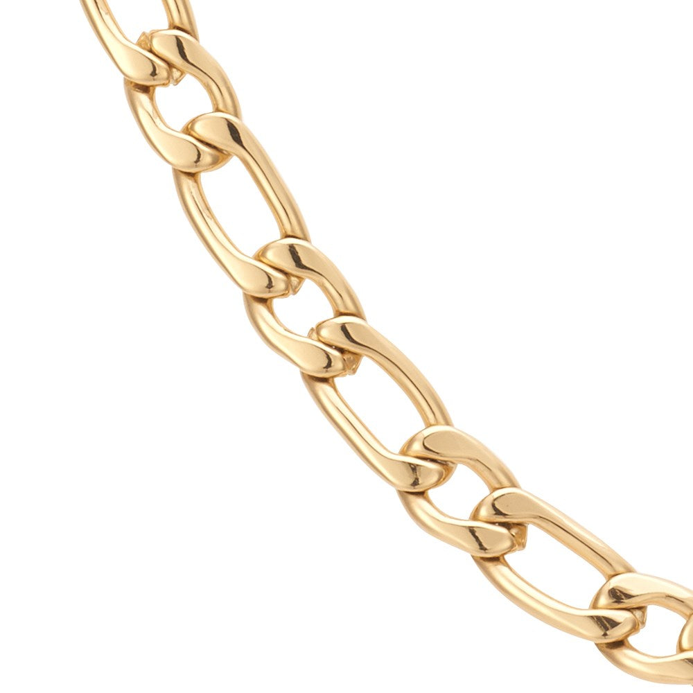 Over & Over 7mm Gold Steel Chain Necklace