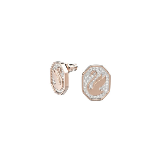 Swarovski Signum Rose Gold Swan Earrings
