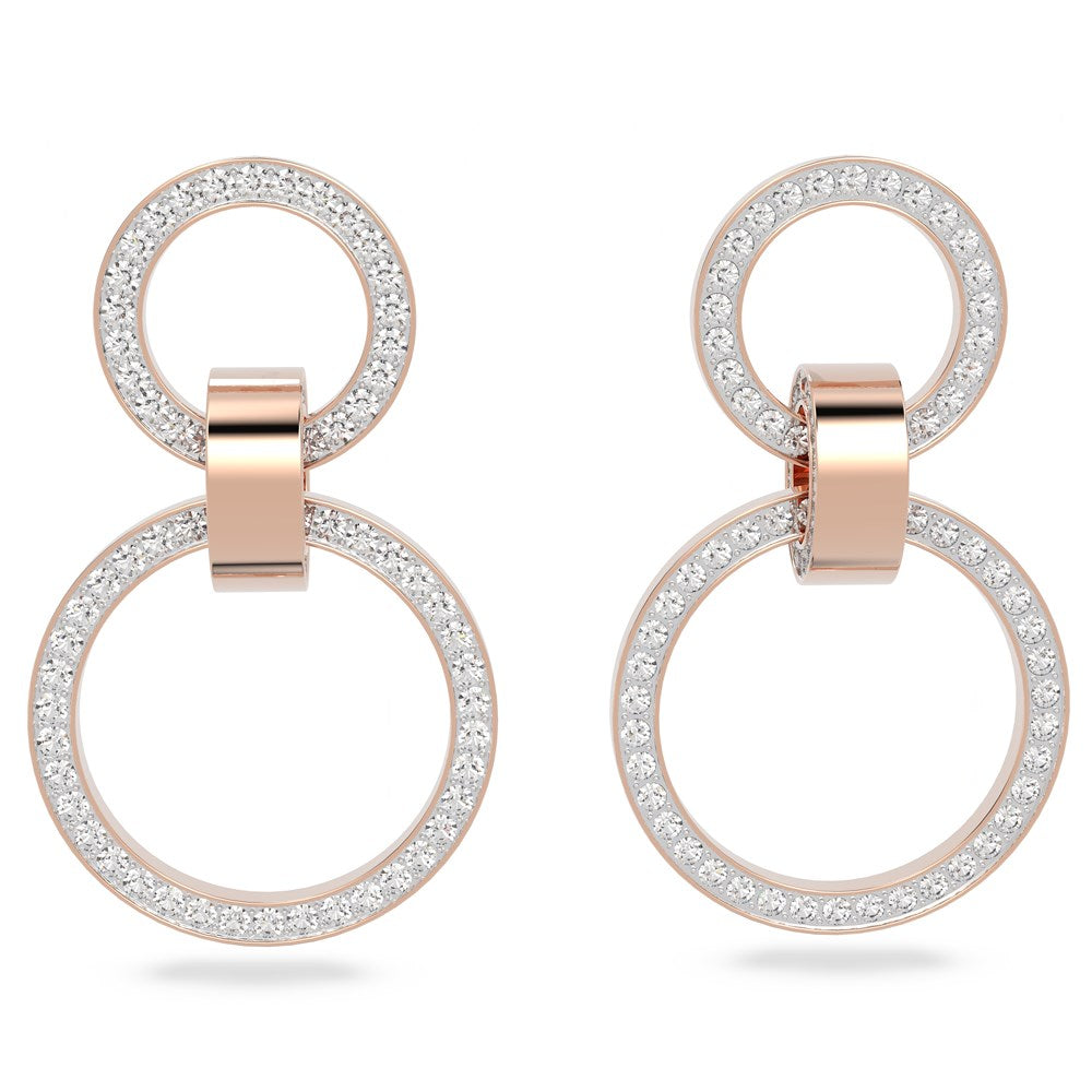 Swarovski Hollow Rose Gold Drop Earrings