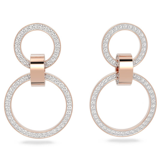 Swarovski Hollow Rose Gold Drop Earrings