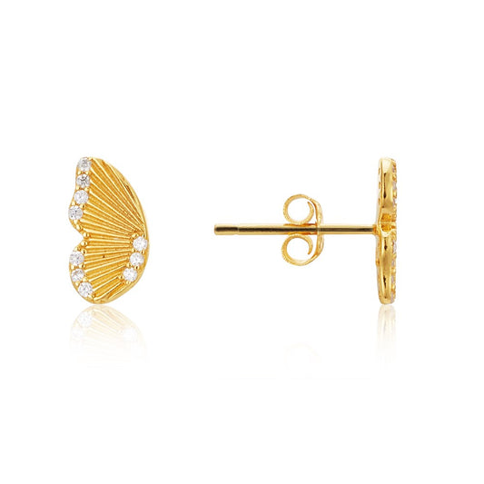 Argento Gold Butterfly Wing Earrings
