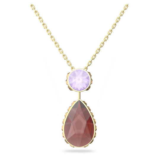 Swarovski Orbita Red + Purple Necklace