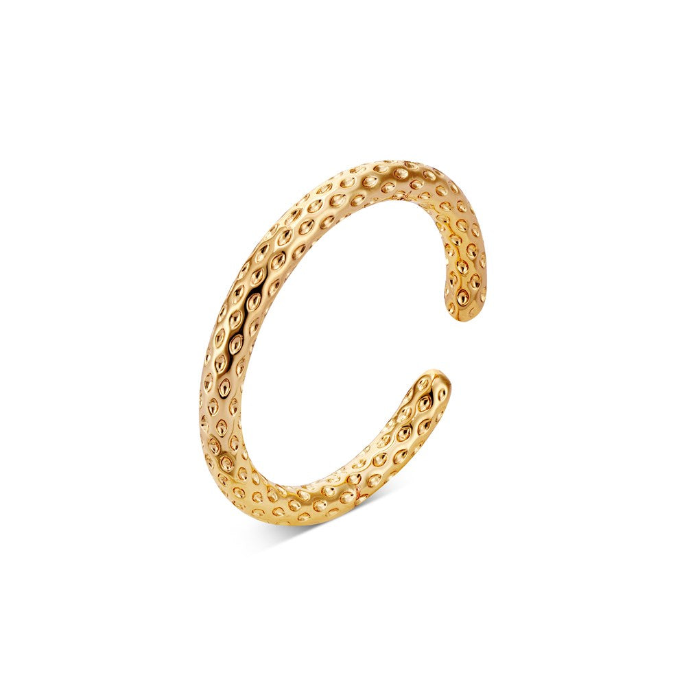 August Woods Gold Textured Adjustable Ring
