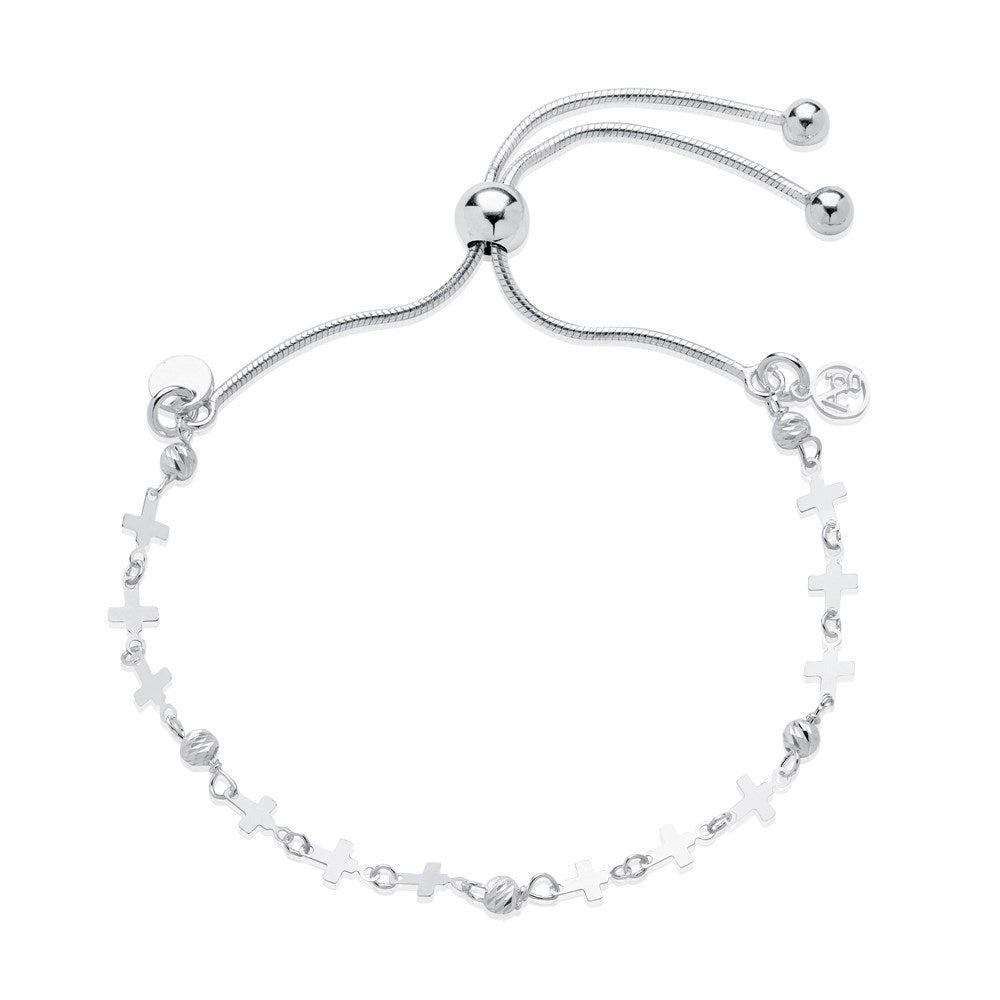 Argento Recycled Silver Cross Pull Bracelet