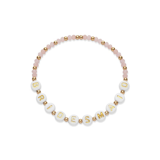 August Woods Gold Beaded Bridesmaid Stretch Bracelet