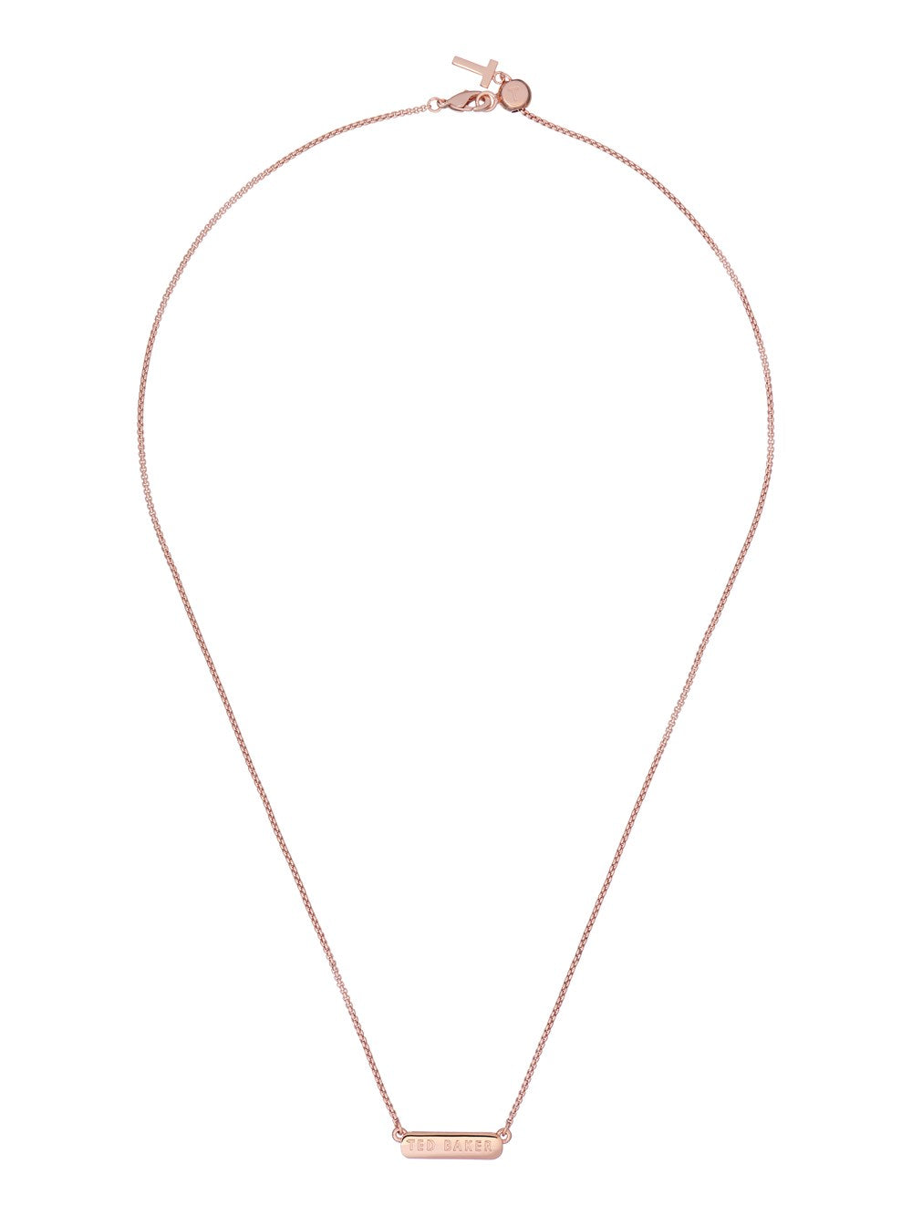 Ted Baker Rose Gold Sparkle Bar Necklace