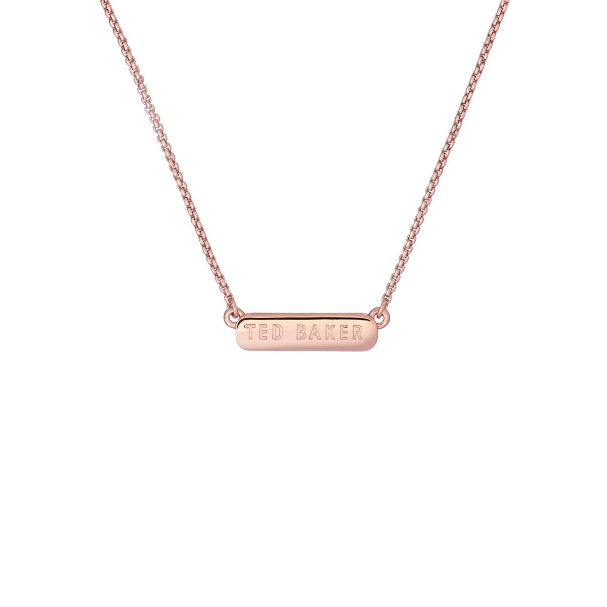 Ted Baker Rose Gold Sparkle Bar Necklace