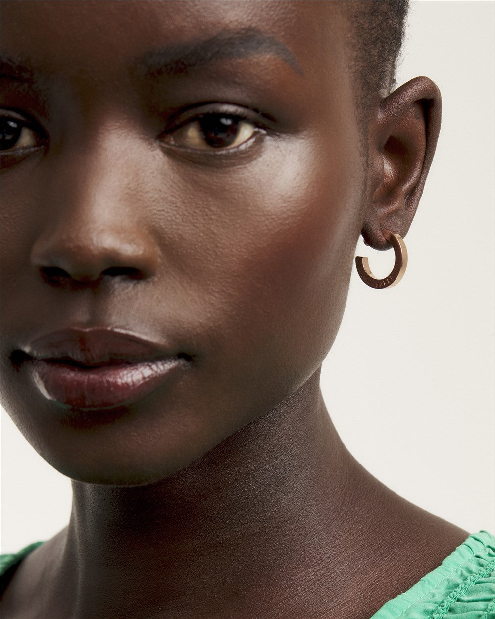 Ted Baker Rose Gold Crystal Hoop Earrings