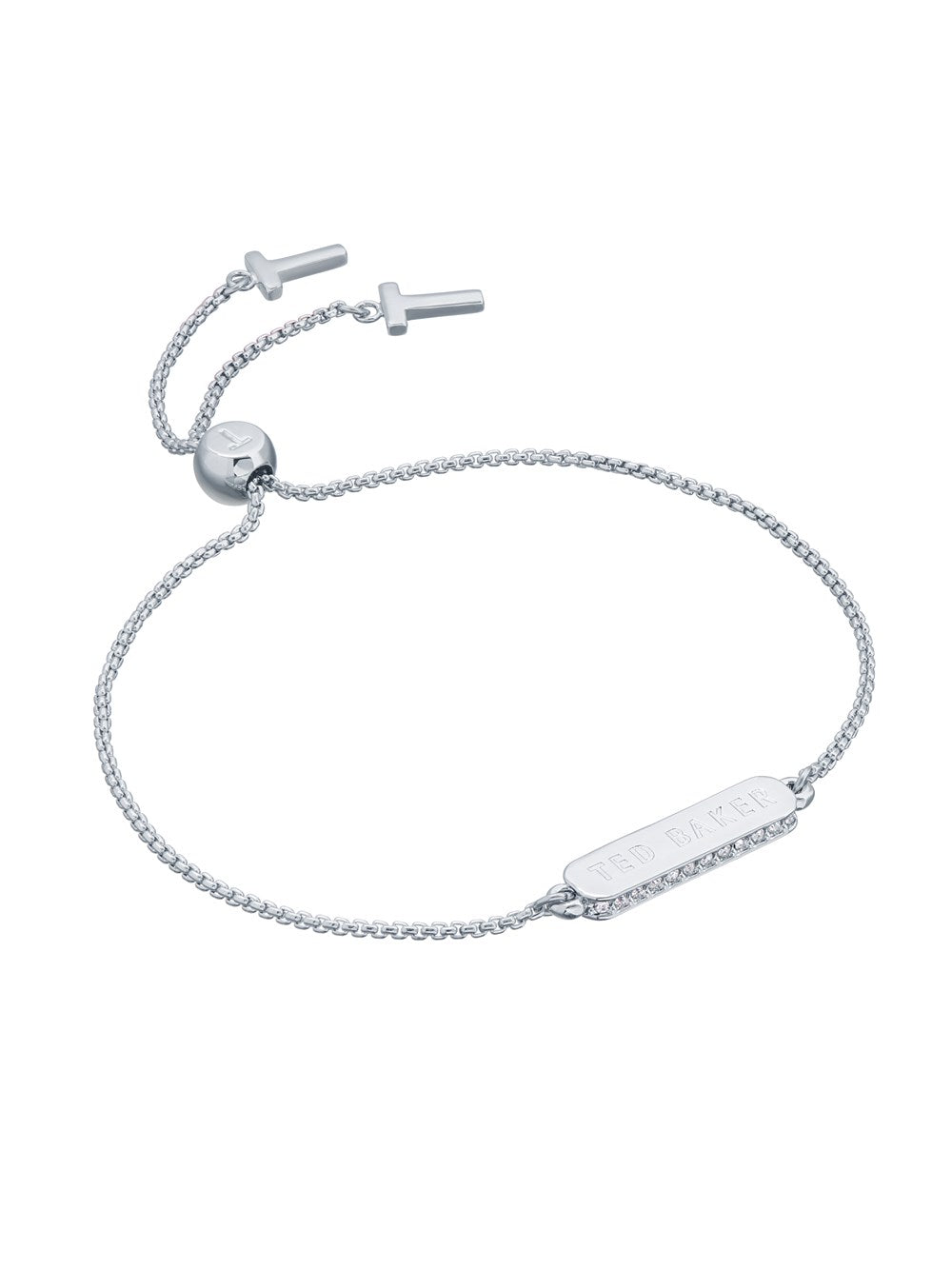 Ted Baker Silver Sparkle Bar Bracelet