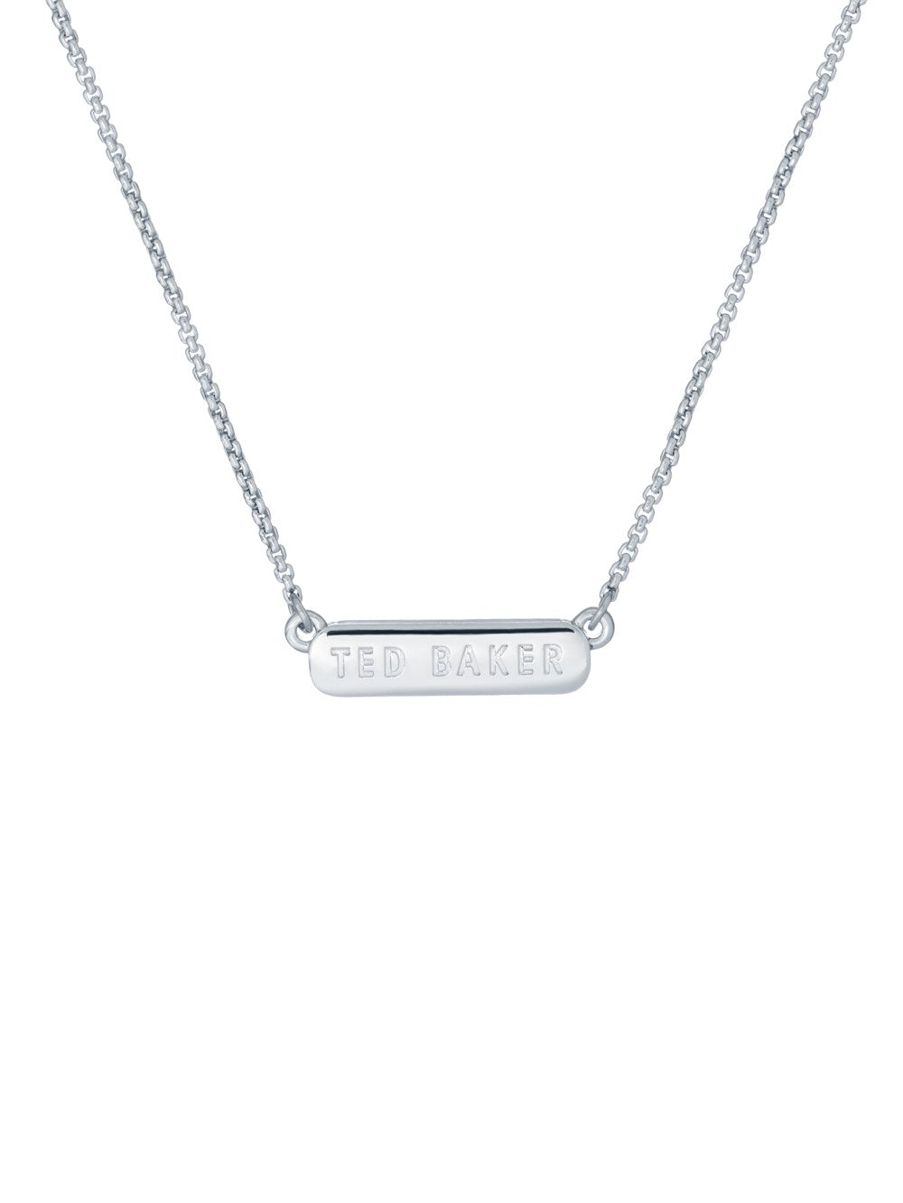 Ted Baker Silver Sparkle Bar Necklace