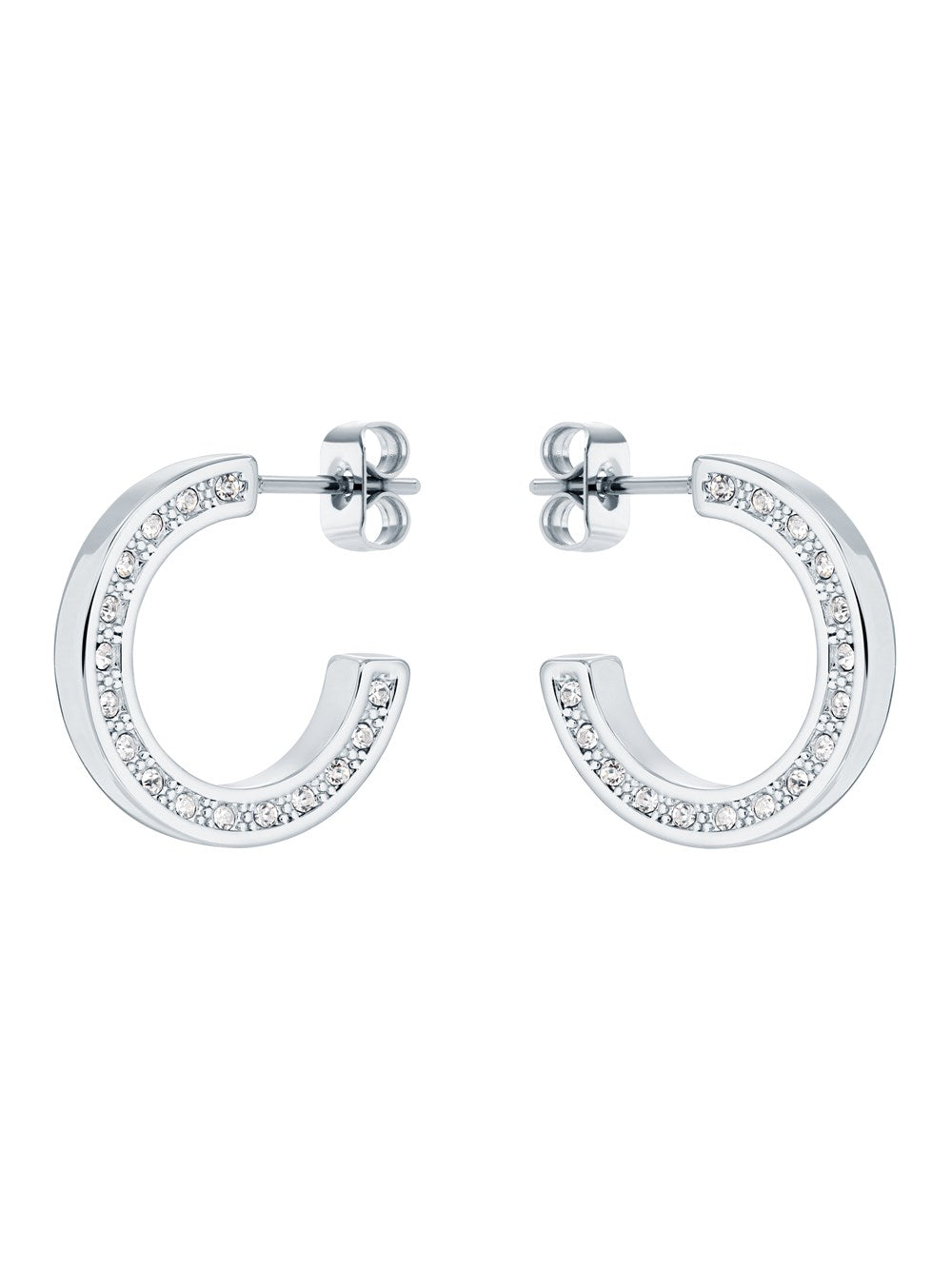 Ted Baker Silver Crystal Hoop Earrings