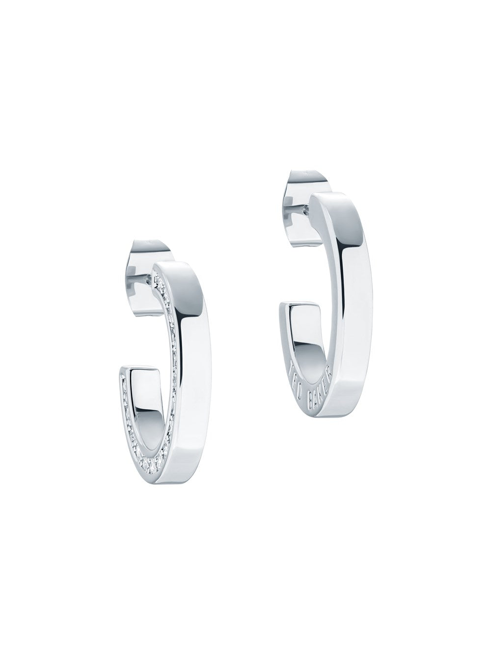 Ted Baker Silver Crystal Hoop Earrings
