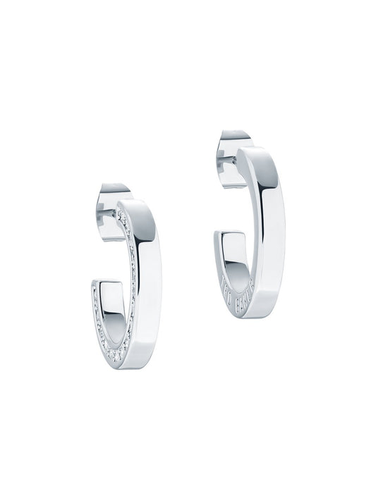 Ted Baker Silver Crystal Hoop Earrings