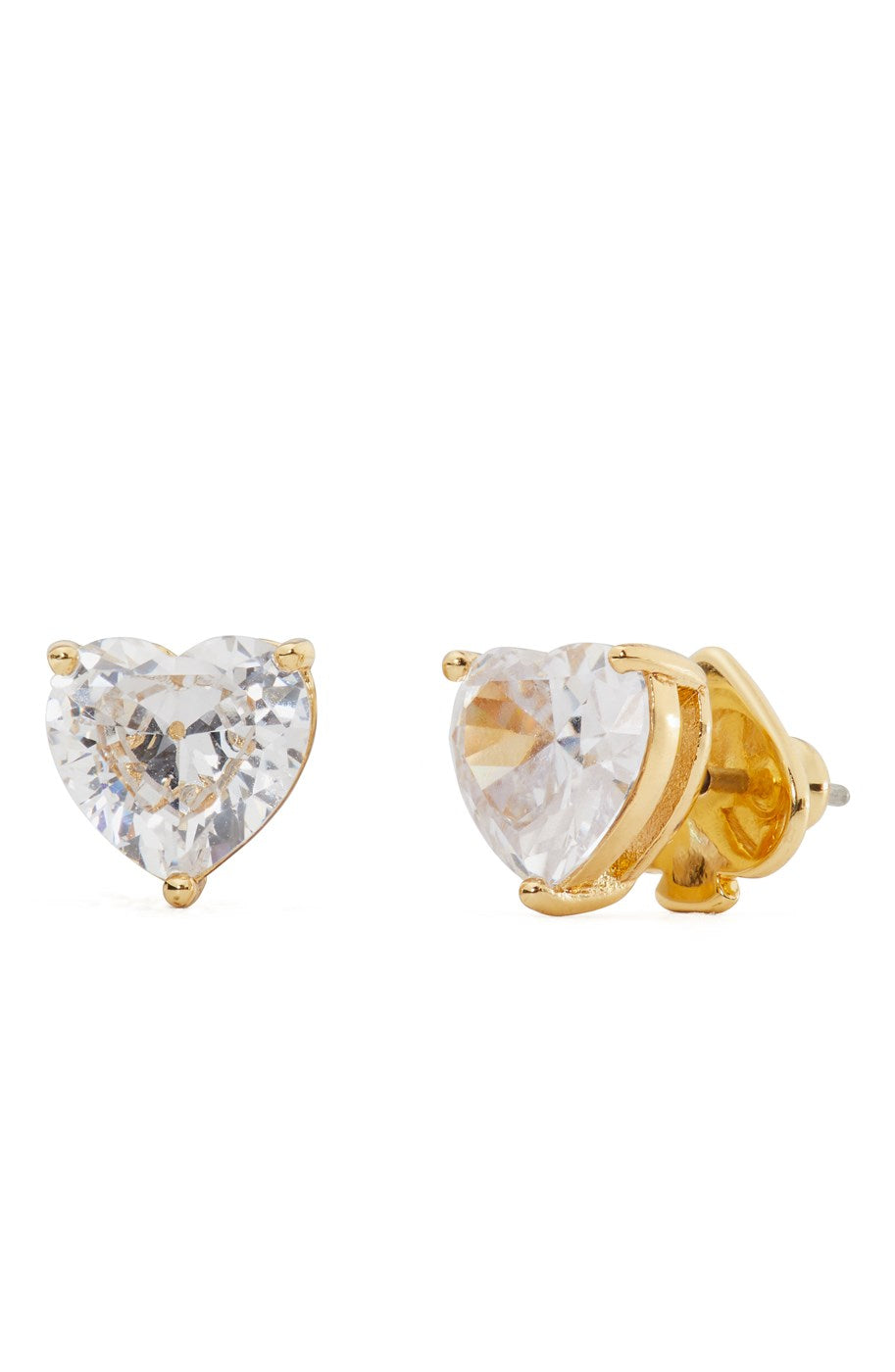 Kate Spade New York Gold Crystal Heart Earrings