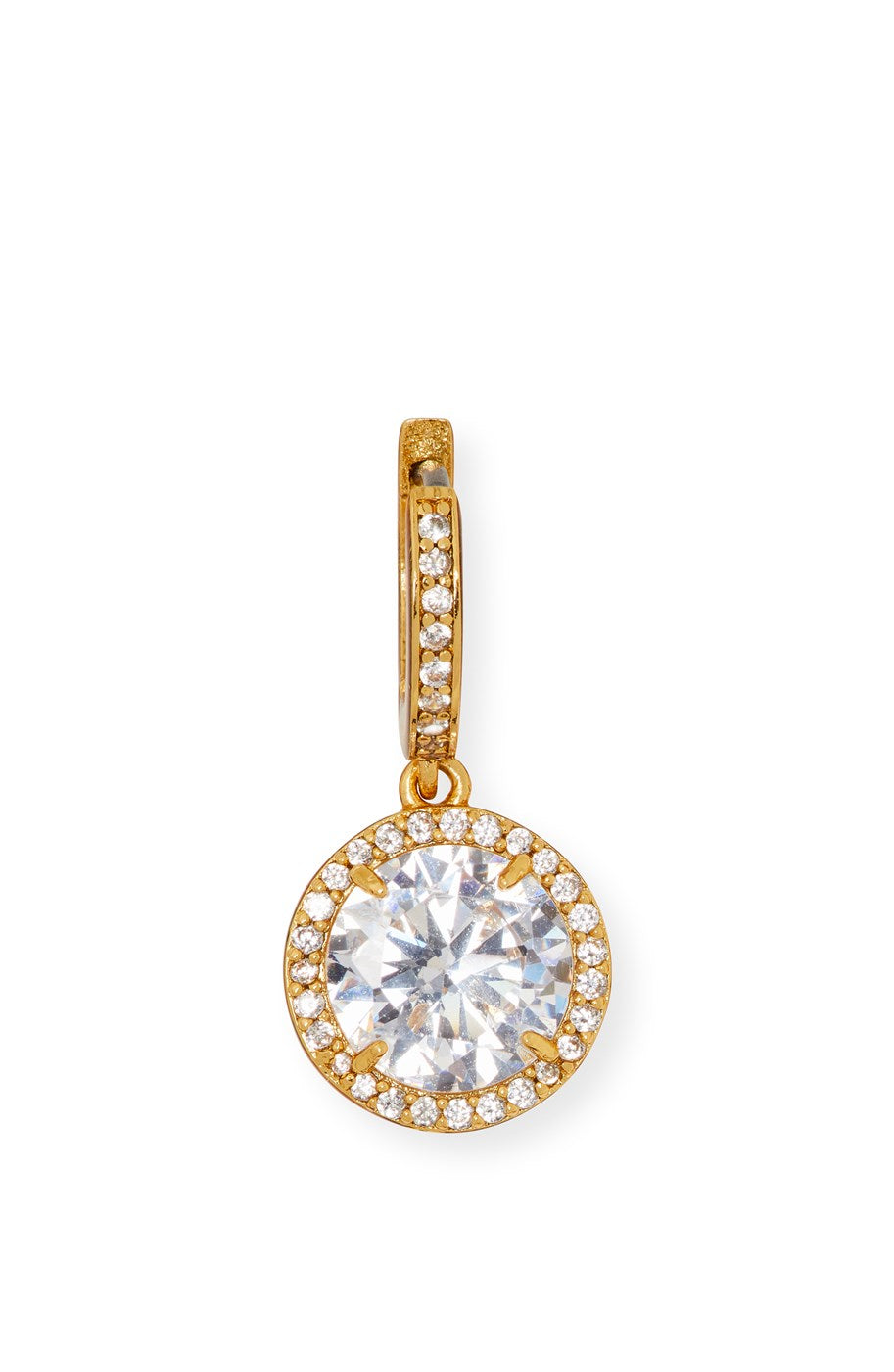 Kate Spade New York Gold Crystal Huggie Hoop Earrings