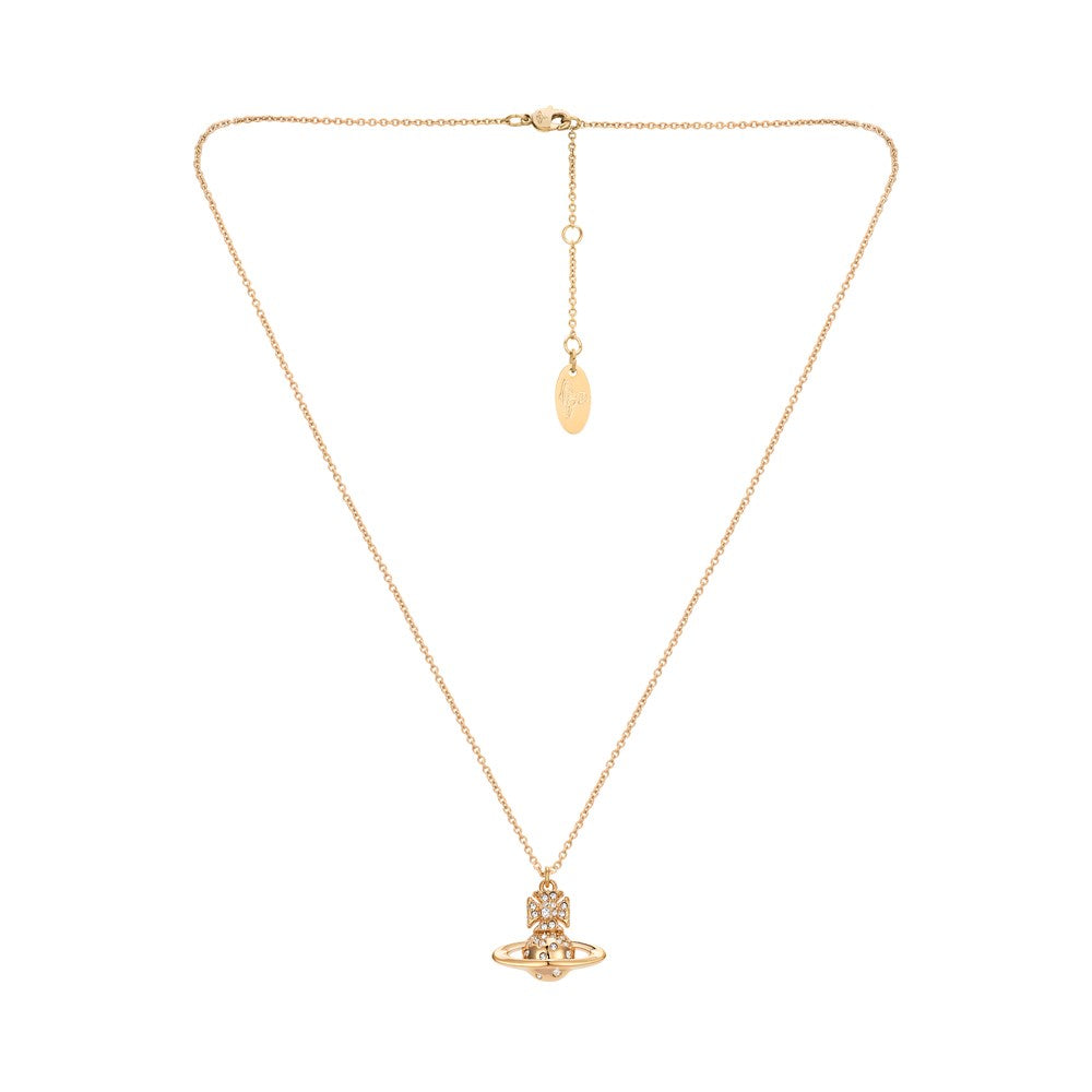 Vivienne Westwood Gold Crystal Porfiro Bas Relief Necklace