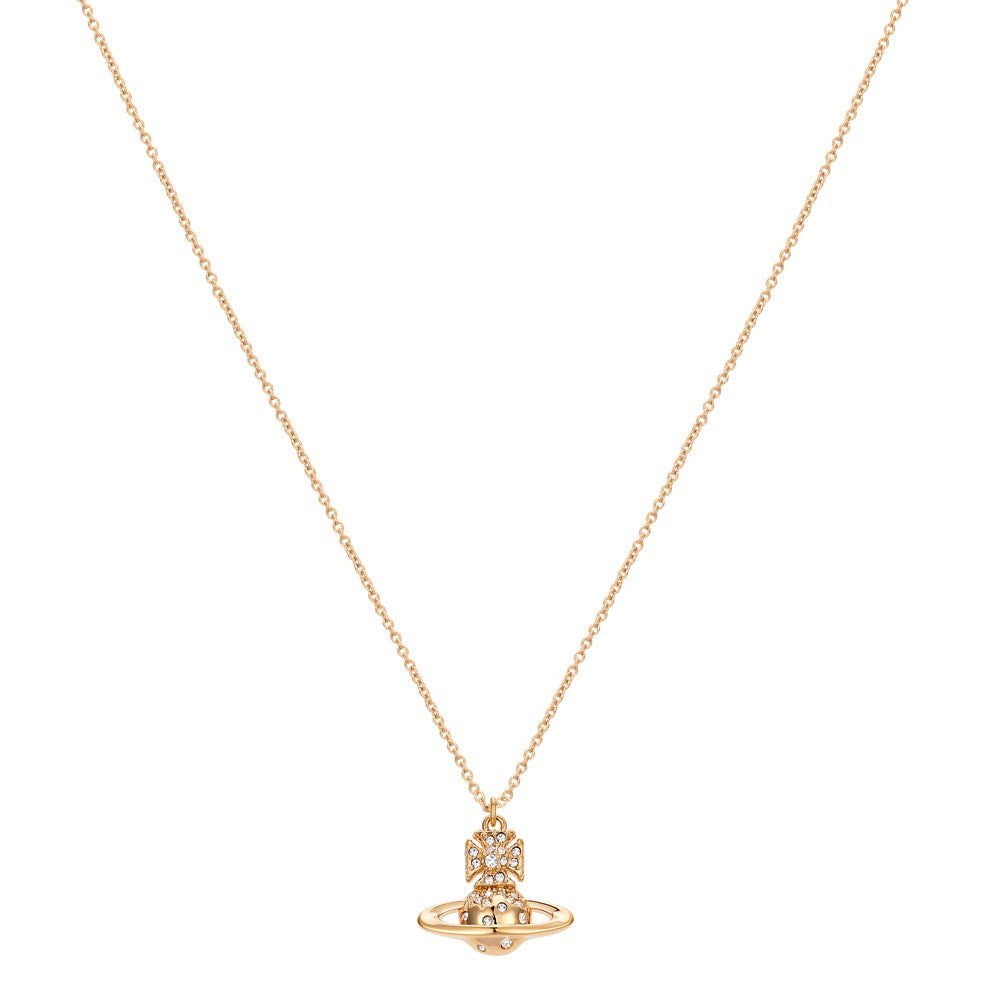 Vivienne Westwood Gold Crystal Porfiro Bas Relief Necklace