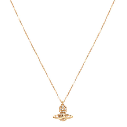 Vivienne Westwood Gold Crystal Porfiro Bas Relief Necklace