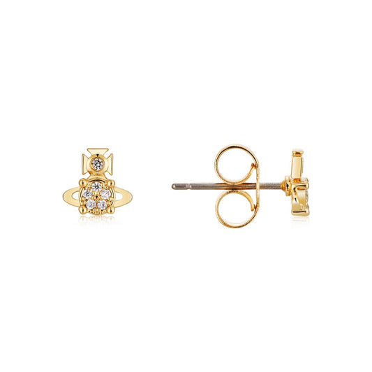 Vivienne Westwood Gold Crystal Brandita Earrings