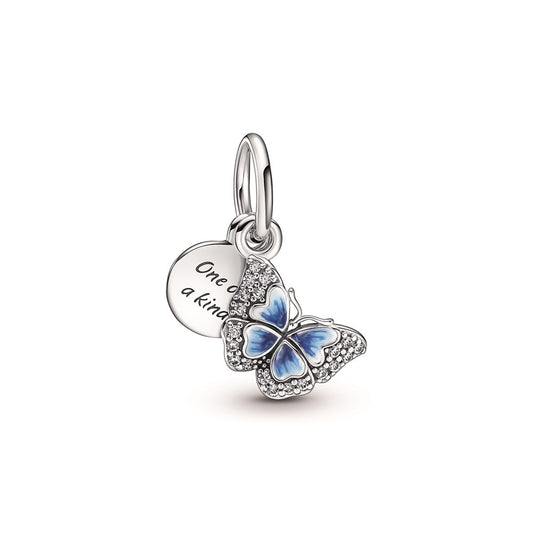 Pandora Blue Butterfly Drop Charm