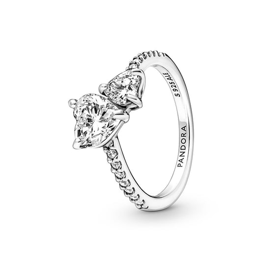 Pandora Double Heart Ring