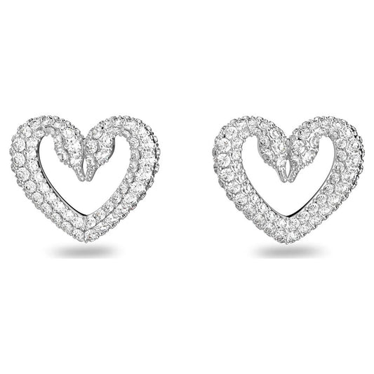 Swarovski Una Swan Heart Earrings