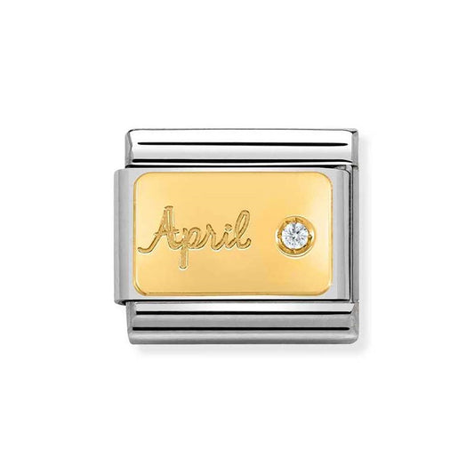 Nomination April Diamond Birthstone Charm