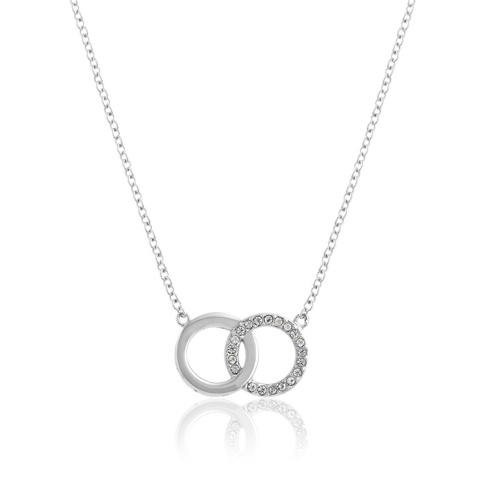 Olivia Burton Silver Bejewelled Interlink Necklace