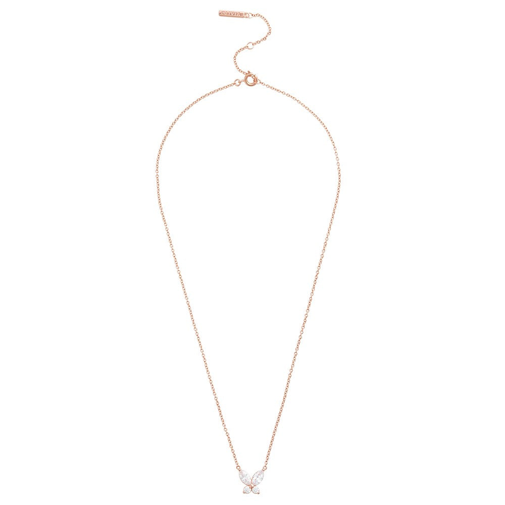 Olivia Burton Rose Gold Marquise Butterfly Necklace