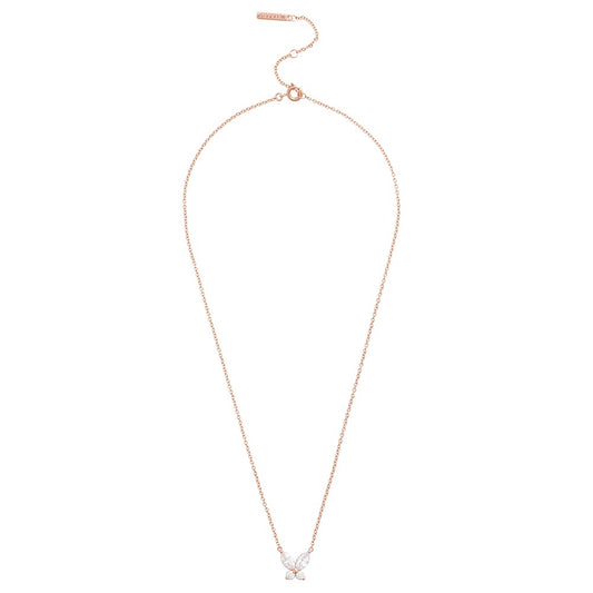 Olivia Burton Rose Gold Marquise Butterfly Necklace