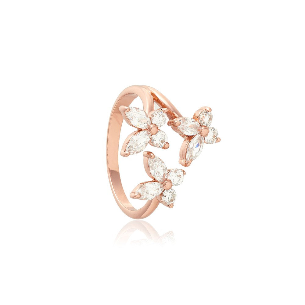 Olivia Burton Rose Gold Marquise Butterfly Ring