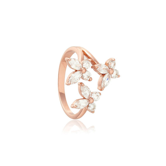 Olivia Burton Rose Gold Marquise Butterfly Ring