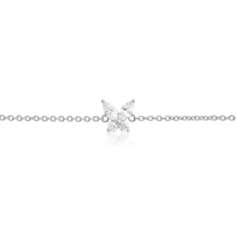 Olivia Burton Silver Marquise Butterfly Bracelet