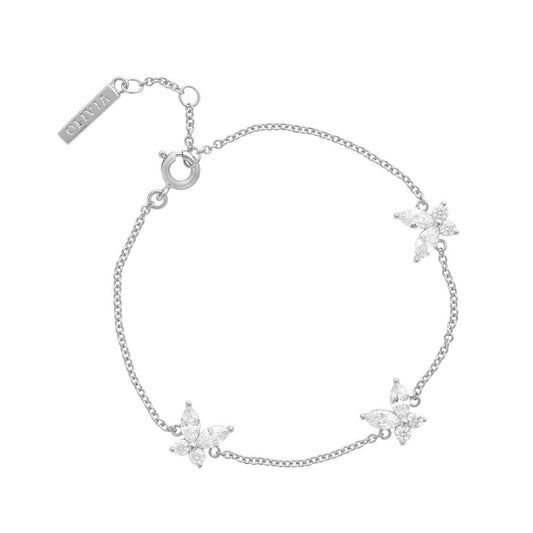 Olivia Burton Silver Marquise Butterfly Bracelet