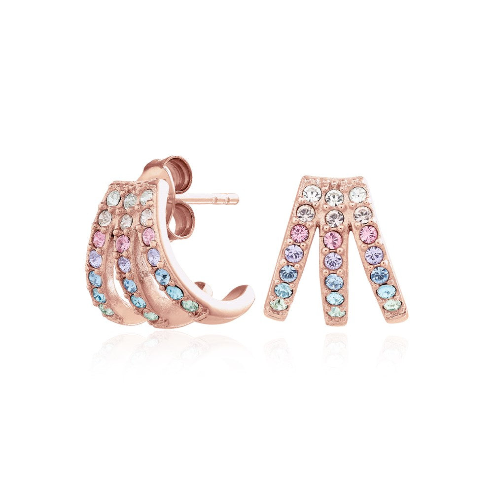Olivia Burton Rose Gold Rainbow Earrings
