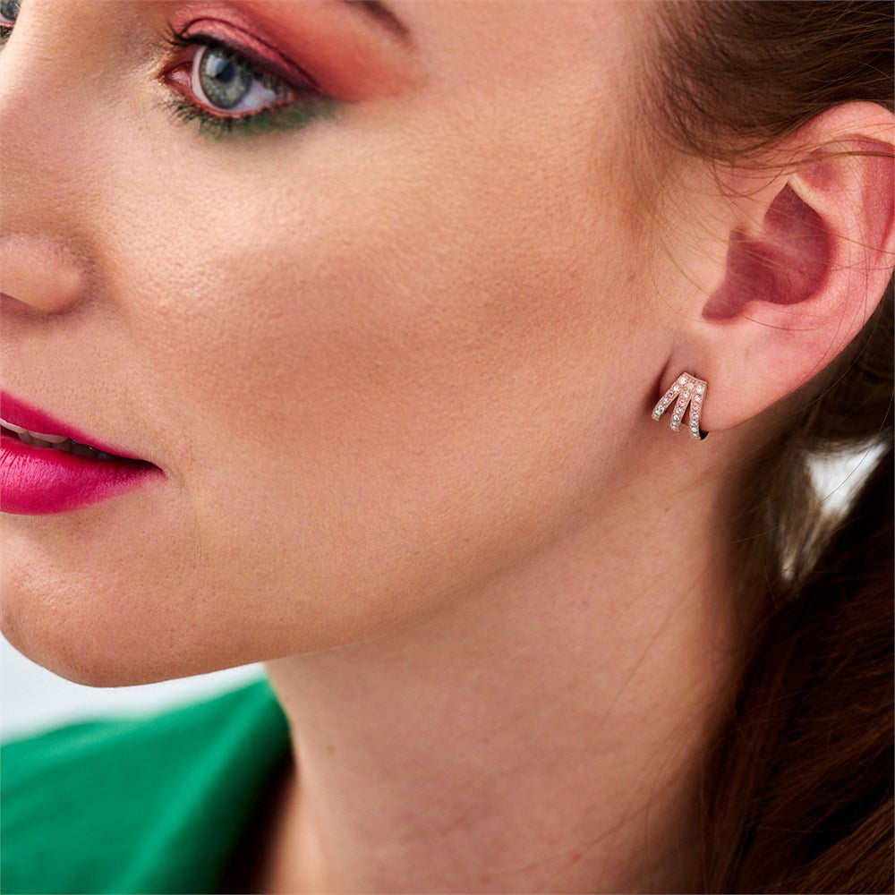 Olivia Burton Rose Gold Rainbow Earrings