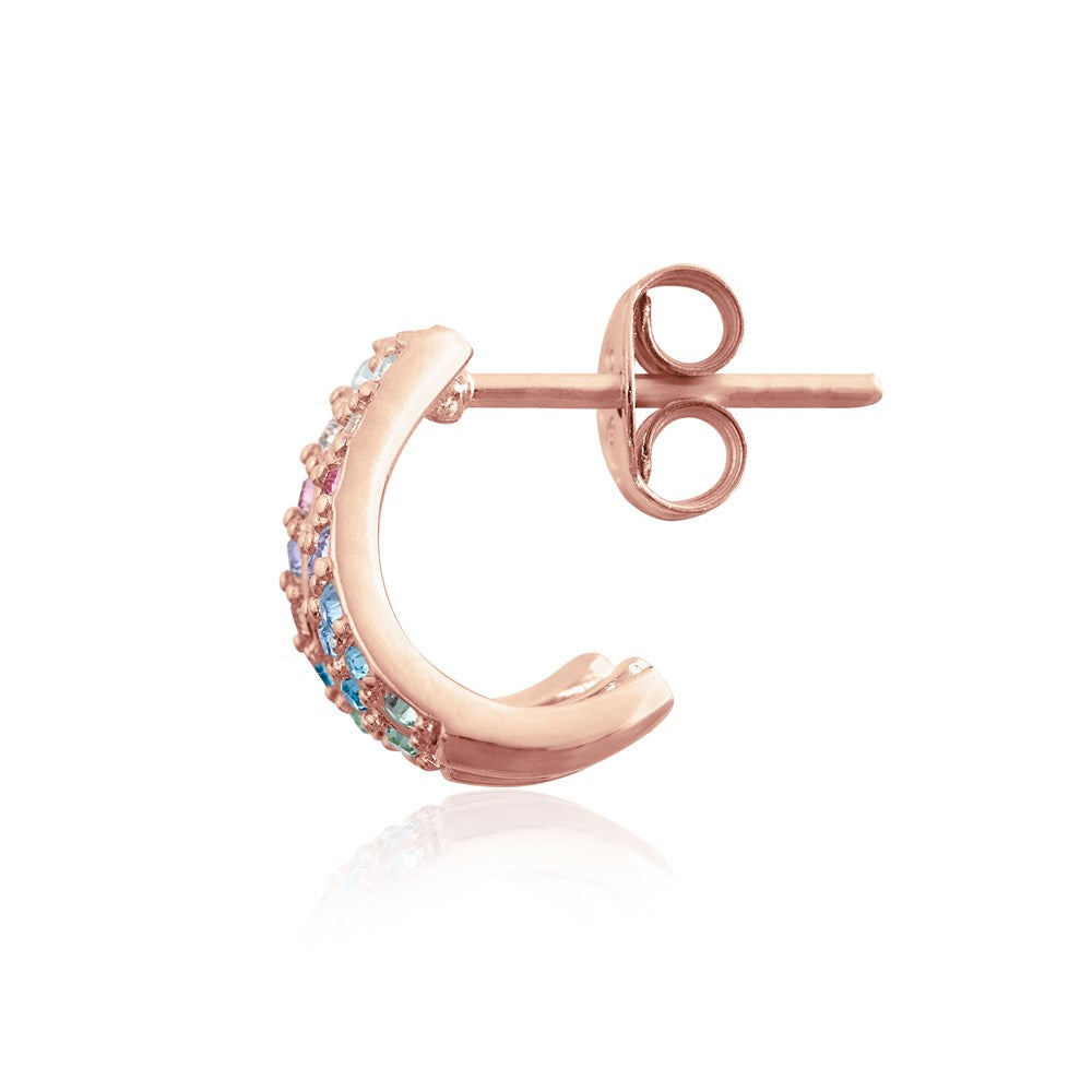 Olivia Burton Rose Gold Rainbow Earrings