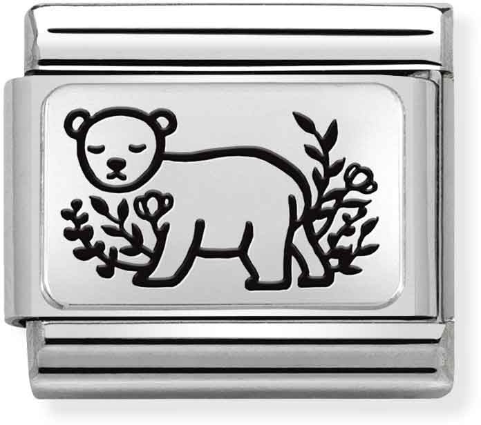 Nomination Bear With Flowers Charm