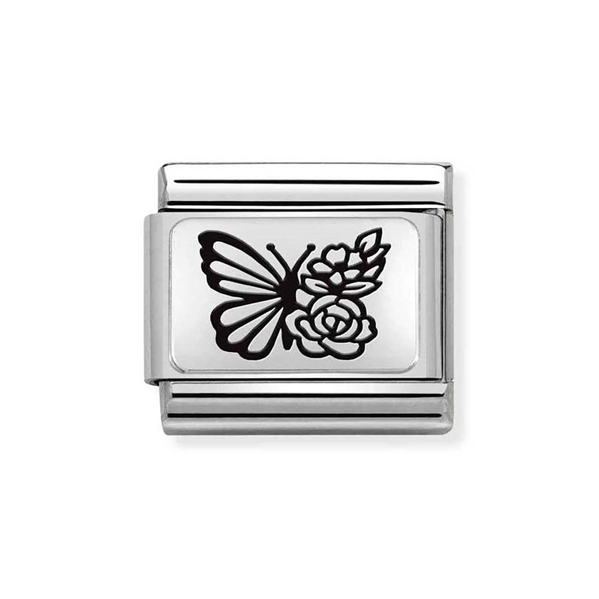 Nomination Butterfly With Flowers Charm