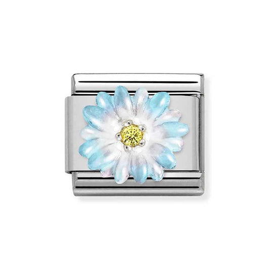 Nomination Light Blue Flower Charm