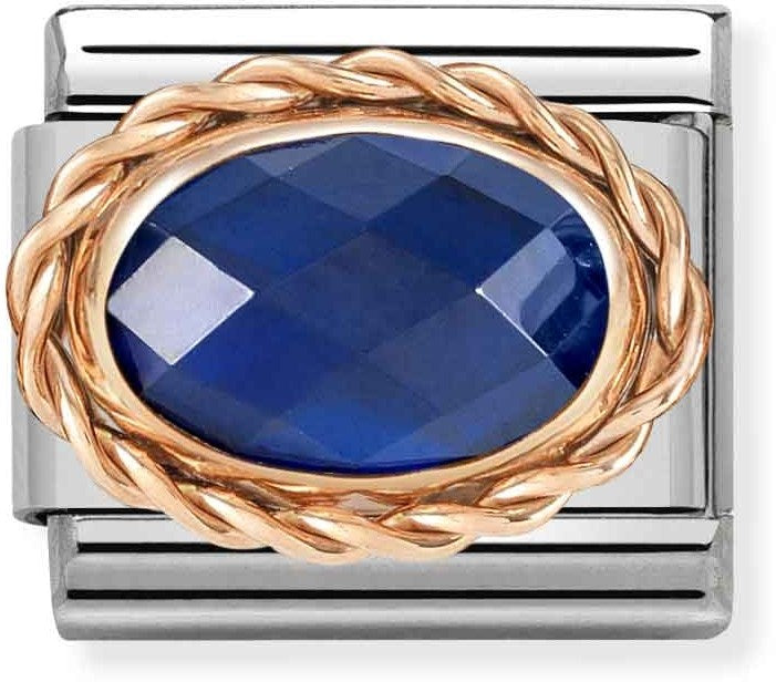 Nomination Framed Blue Crystal Oval Charm 