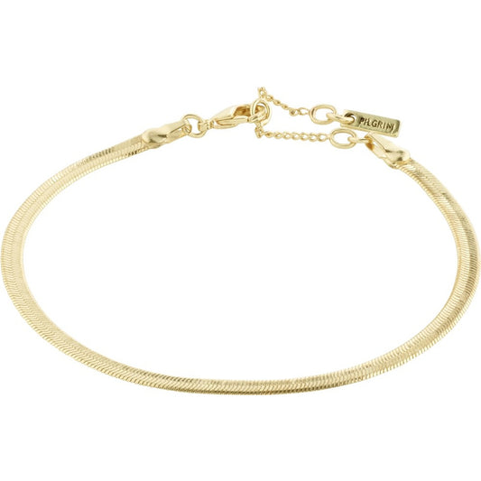 Pilgrim Gold Joanna Flat Snake Chain Bracelet