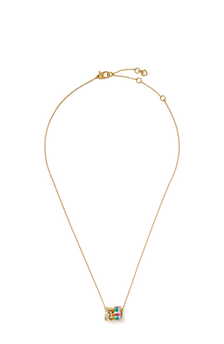 Kate Spade New York Gold Madra Gingham Triple Disc Necklace