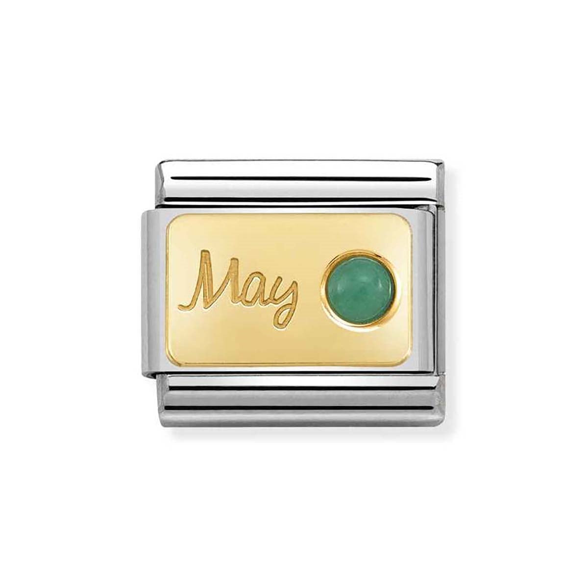 Nomination May Emerald Birthstone Charm