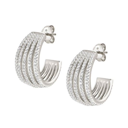 Nomination Lovelight Silver Crystal Hoop Earrings