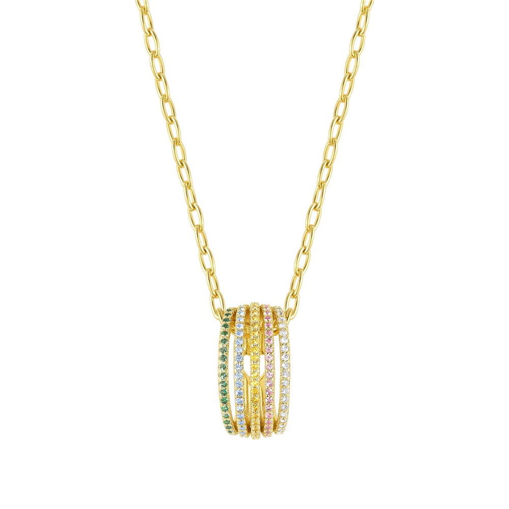 Nomination Lovelight Gold Rainbow Necklace
