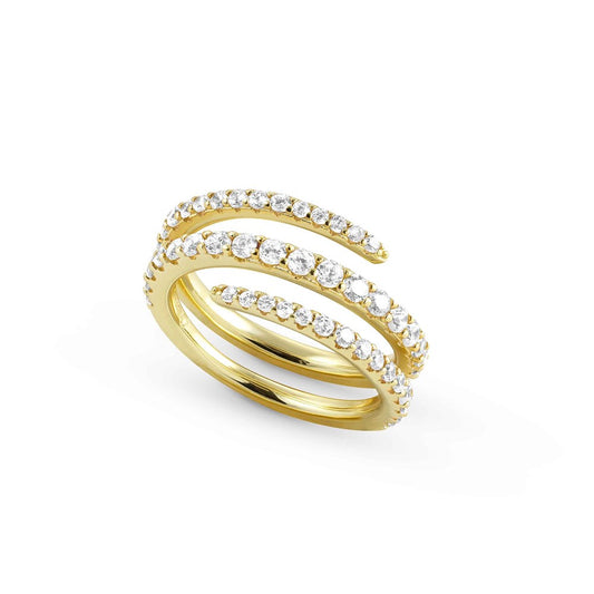 Nomination Lovelight Gold Triple Band Ring Size 56