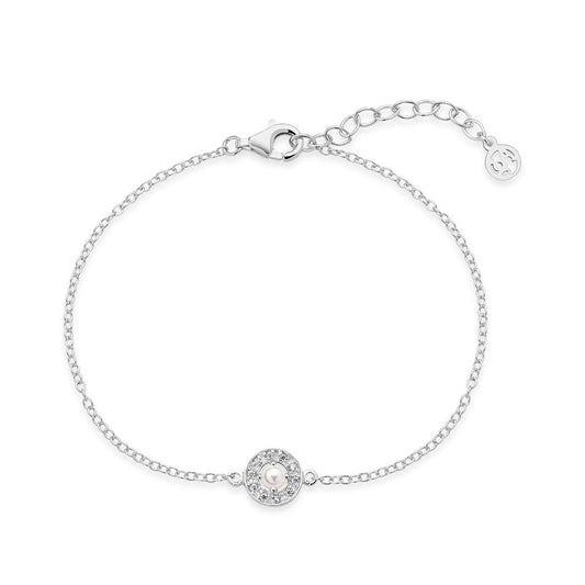 Argento Silver June Birthstone Halo Bracelet