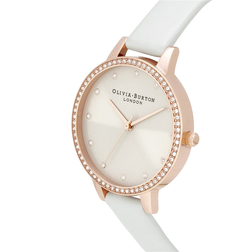 Olivia Burton Demi Blush Rose Gold Sparkle Watch 